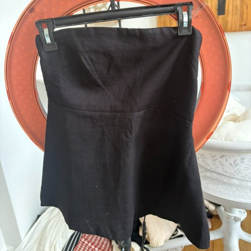 Lucy Paris Black Strapless Top Size XS